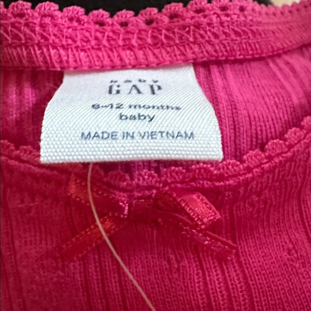 NWT GAP Vibrant Pink Kids Long Sleeve Top